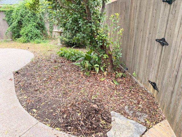 Garden bed before landscaping, Stephenville TX